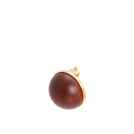 GLOBE EARRING WOOD