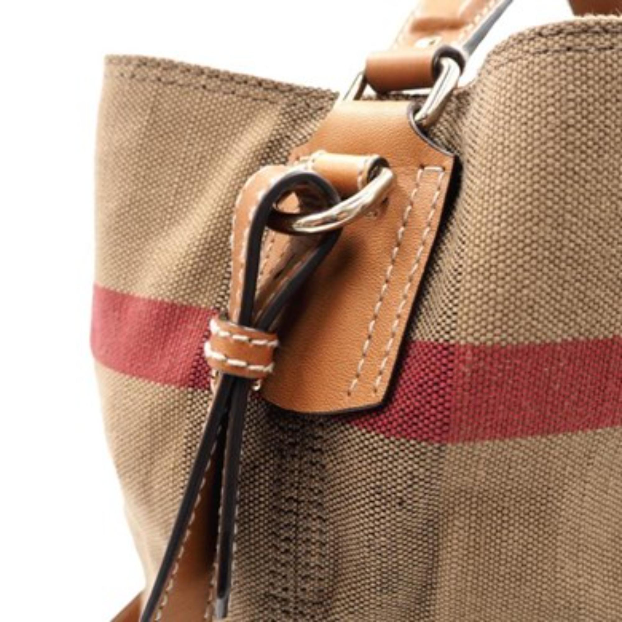 미디엄 캔버스 체크 가죽 애쉬비