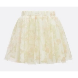 플로럴 패턴 튤 스커트