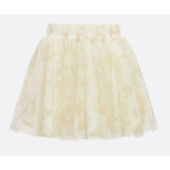 플로럴 패턴 튤 스커트