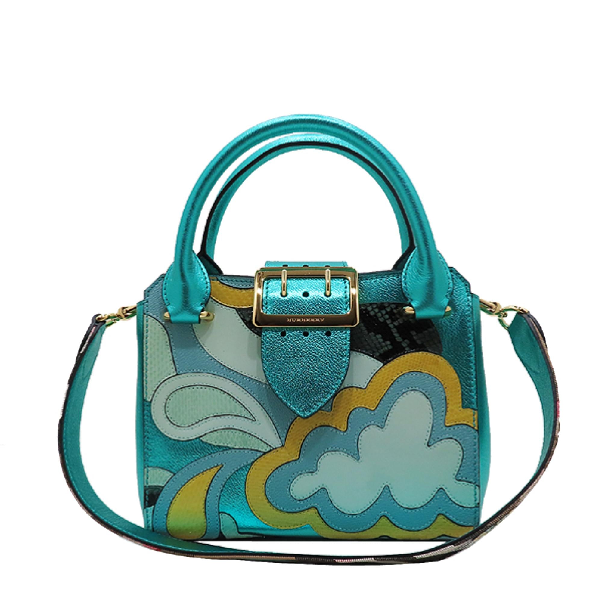 스몰 그레이니 가죽 버클 토트