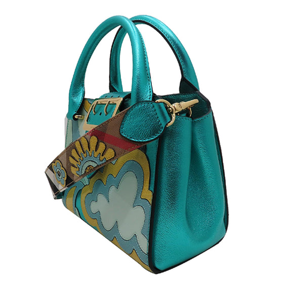 스몰 그레이니 가죽 버클 토트