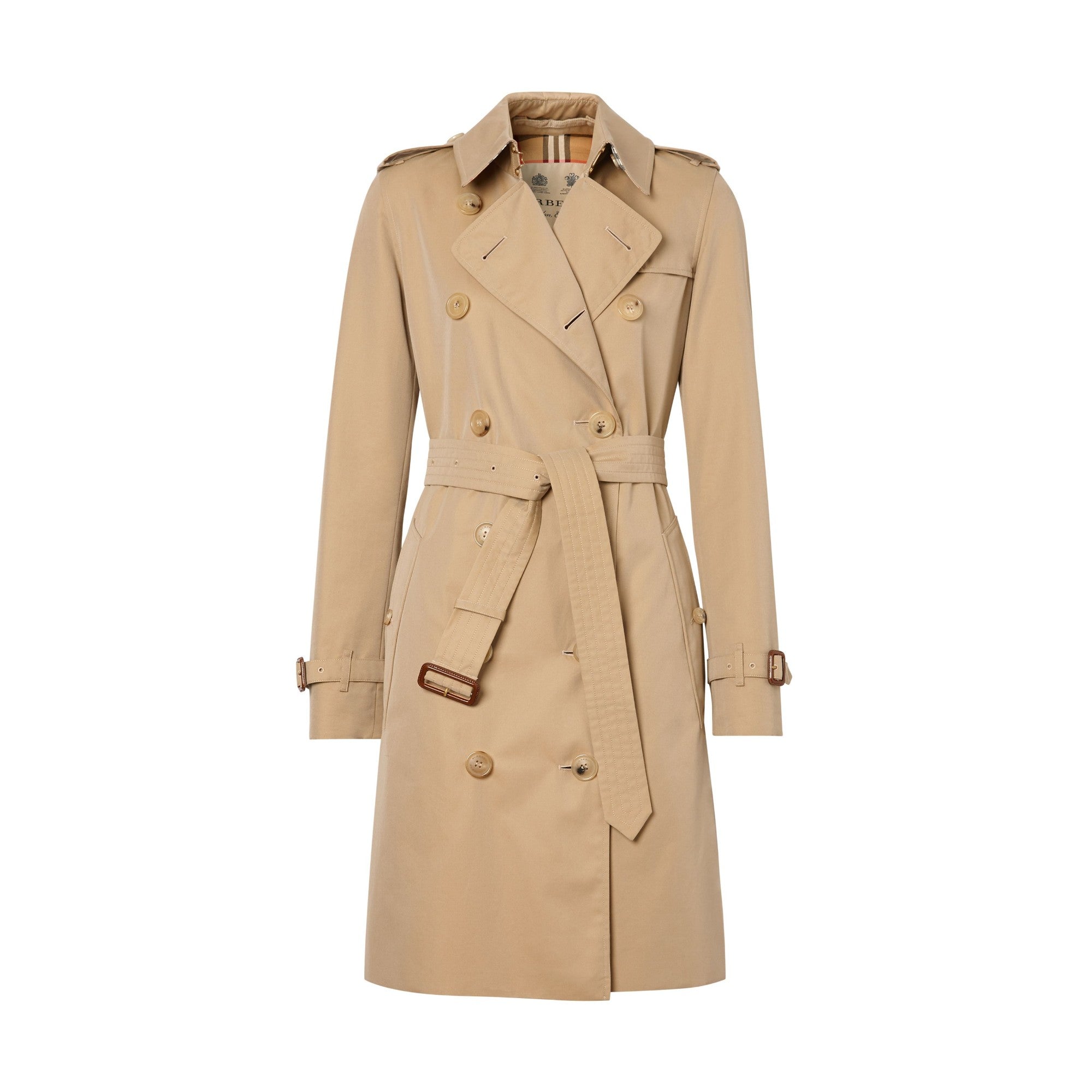 미드 렝스 켄징턴 헤리티지 트렌치코트-HONEY