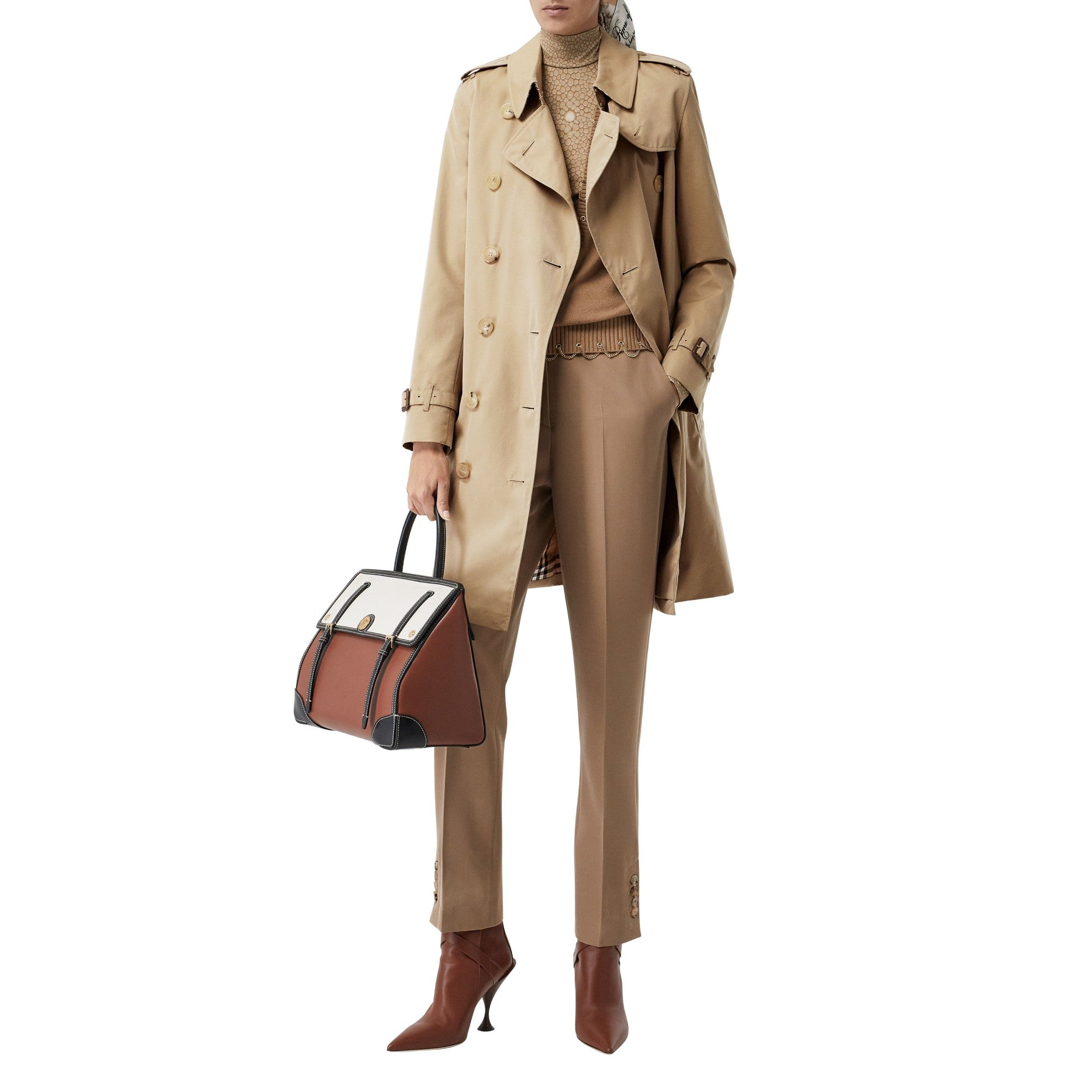 미드 렝스 켄징턴 헤리티지 트렌치코트-HONEY