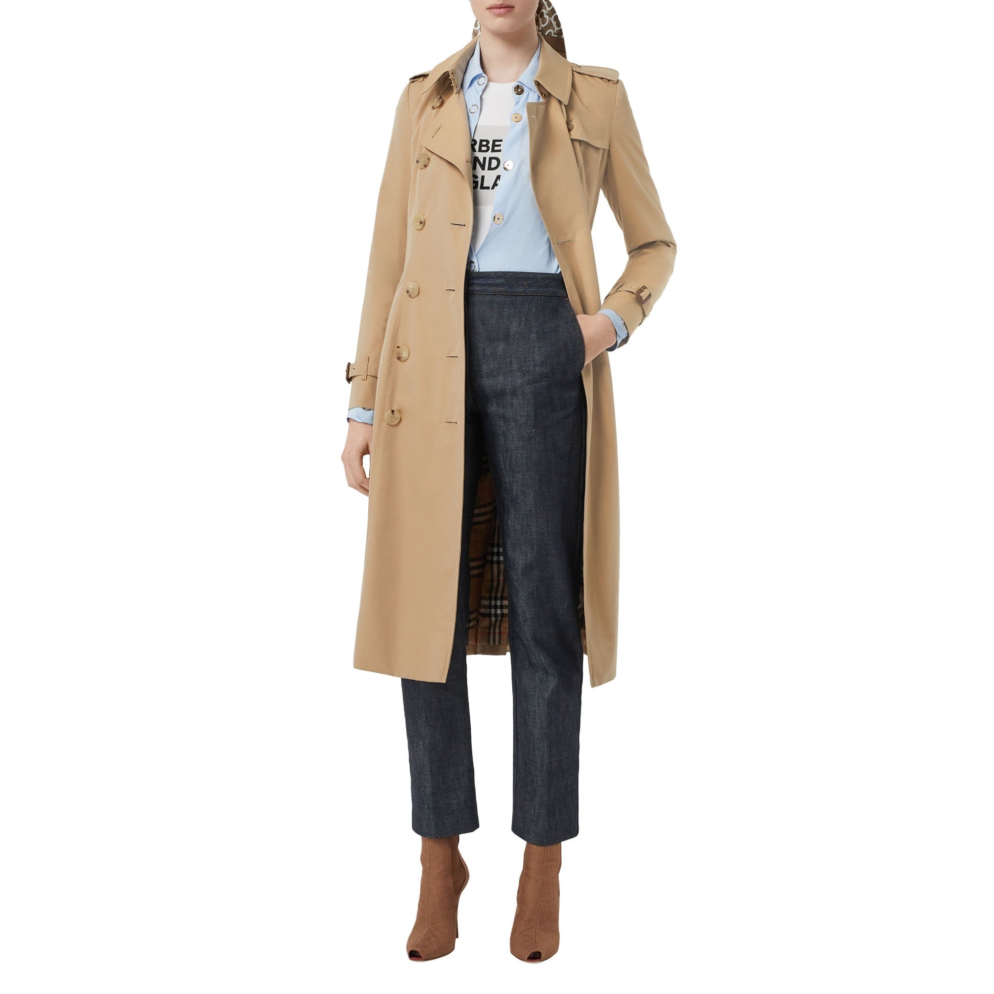 롱 첼시 헤리티지 트렌치코트-HONEY