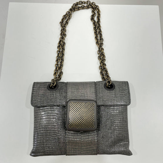 CROSS-BODY BAG - ARGENTO ANT.N-NERO