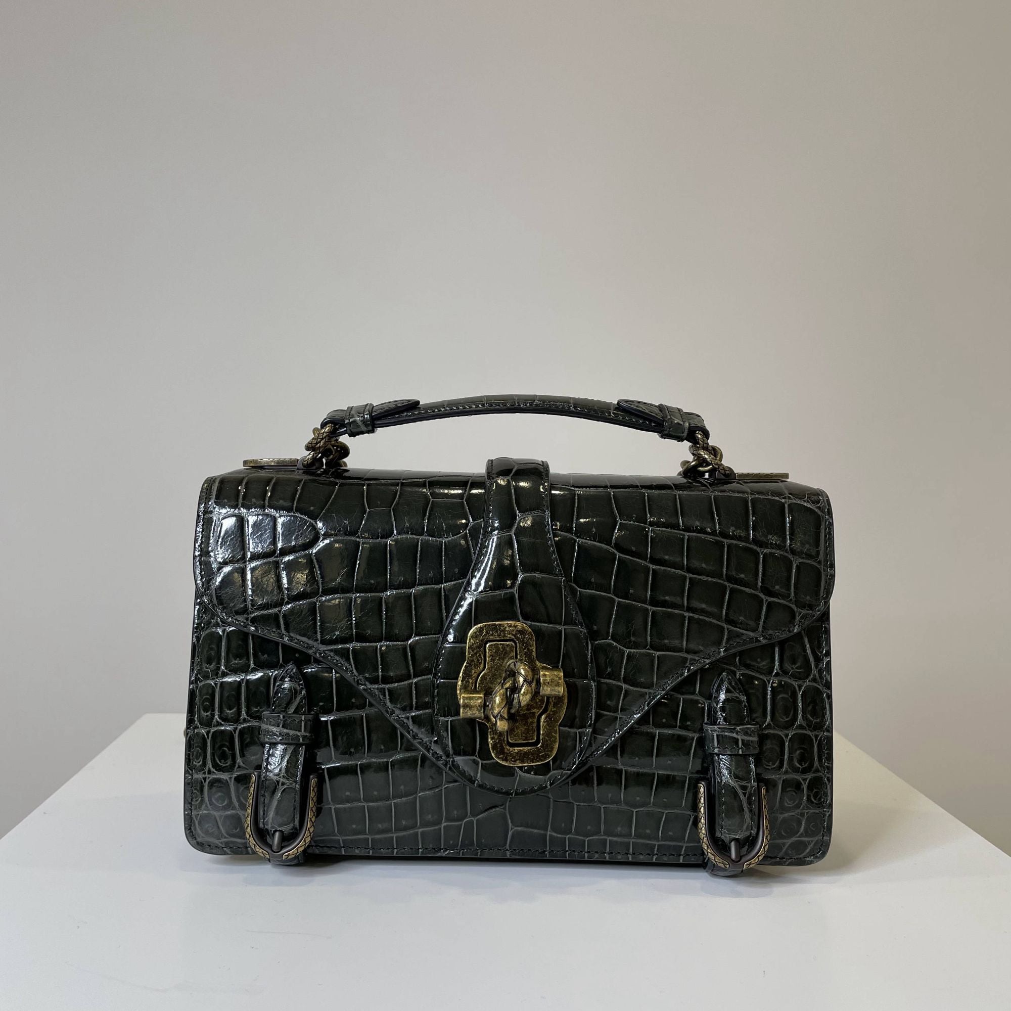 SHOULDER BAG - DARK MOSS FUME'-NERO