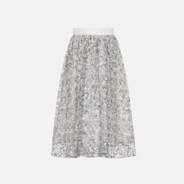 샤이니 튤 롱 스커트