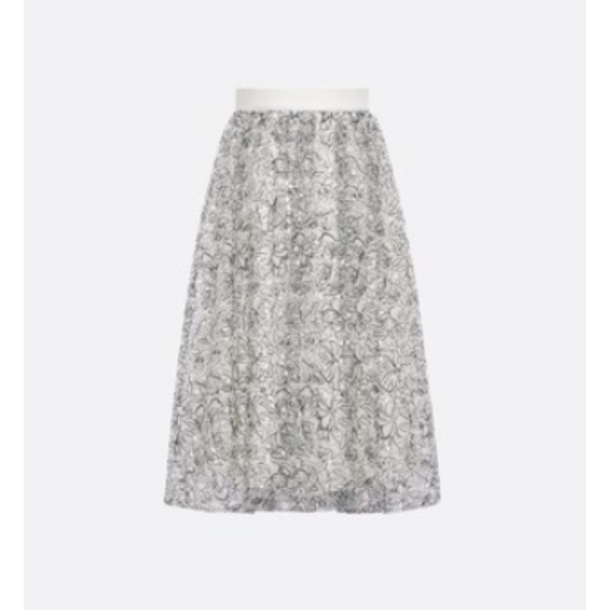 샤이니 튤 롱 스커트