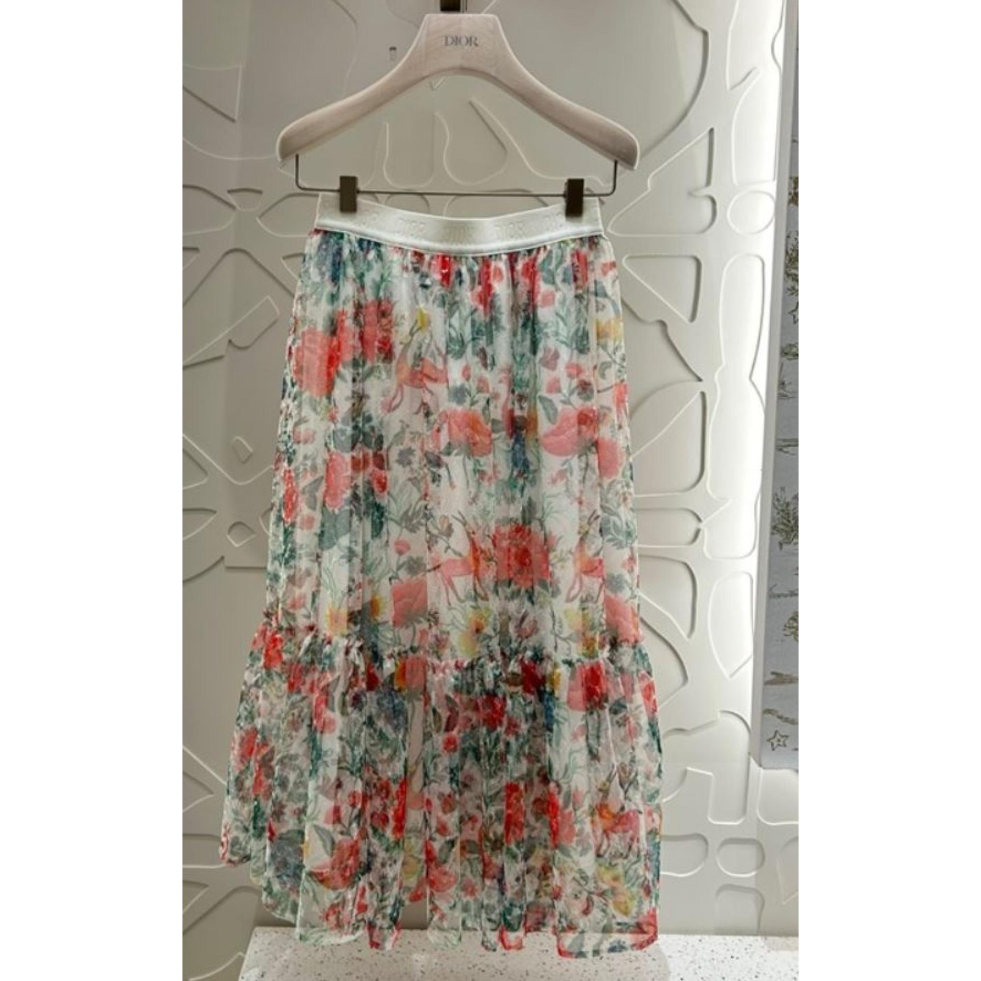 플로럴 튤 롱 스커트