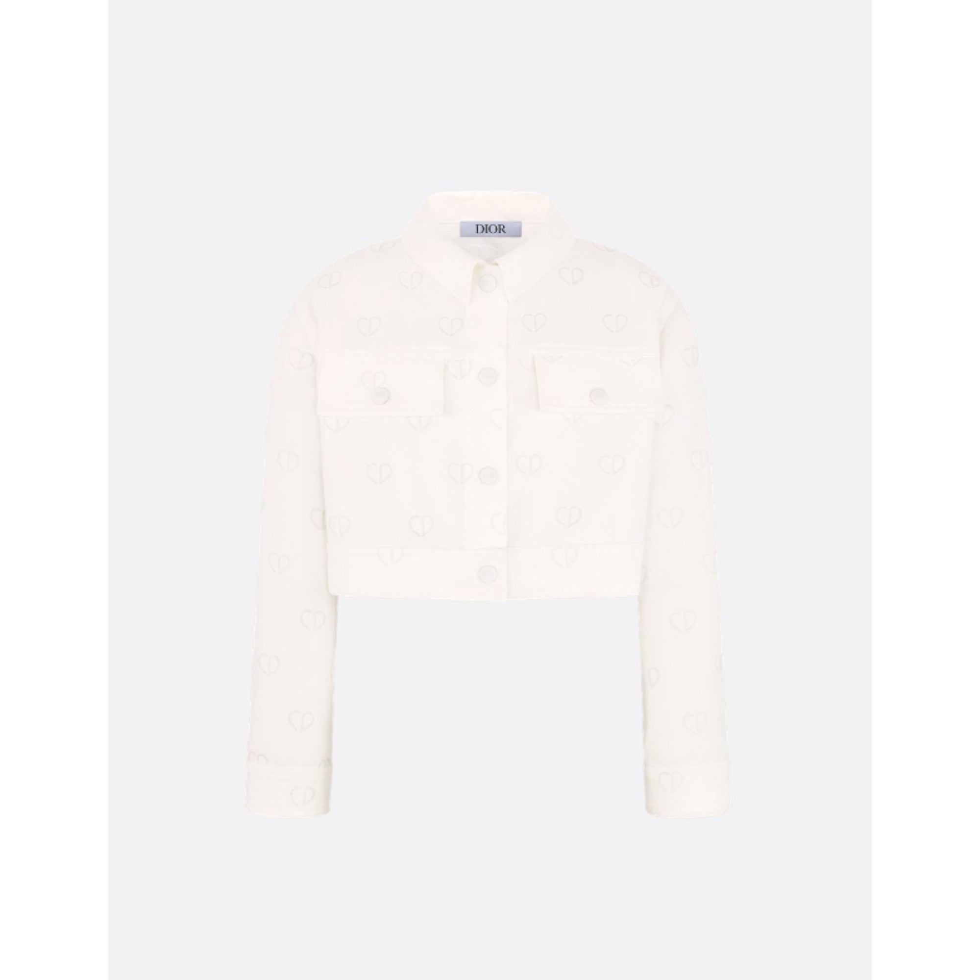 화이트 디올 컬렉션 크롭 자켓