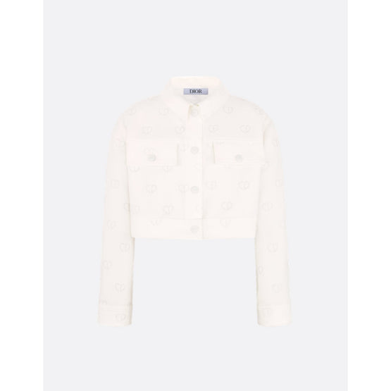 화이트 디올 컬렉션 크롭 자켓