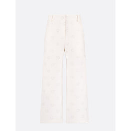 화이트 디올 컬렉션 와이드 팬츠