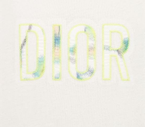디올 플라워 로고 반팔티