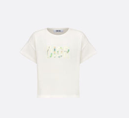 디올 플라워 로고 반팔티
