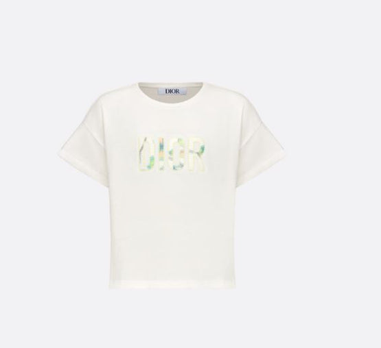 디올 플라워 로고 반팔티