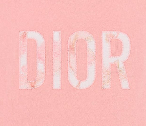 디올 로고 기본 반팔티-핑크
