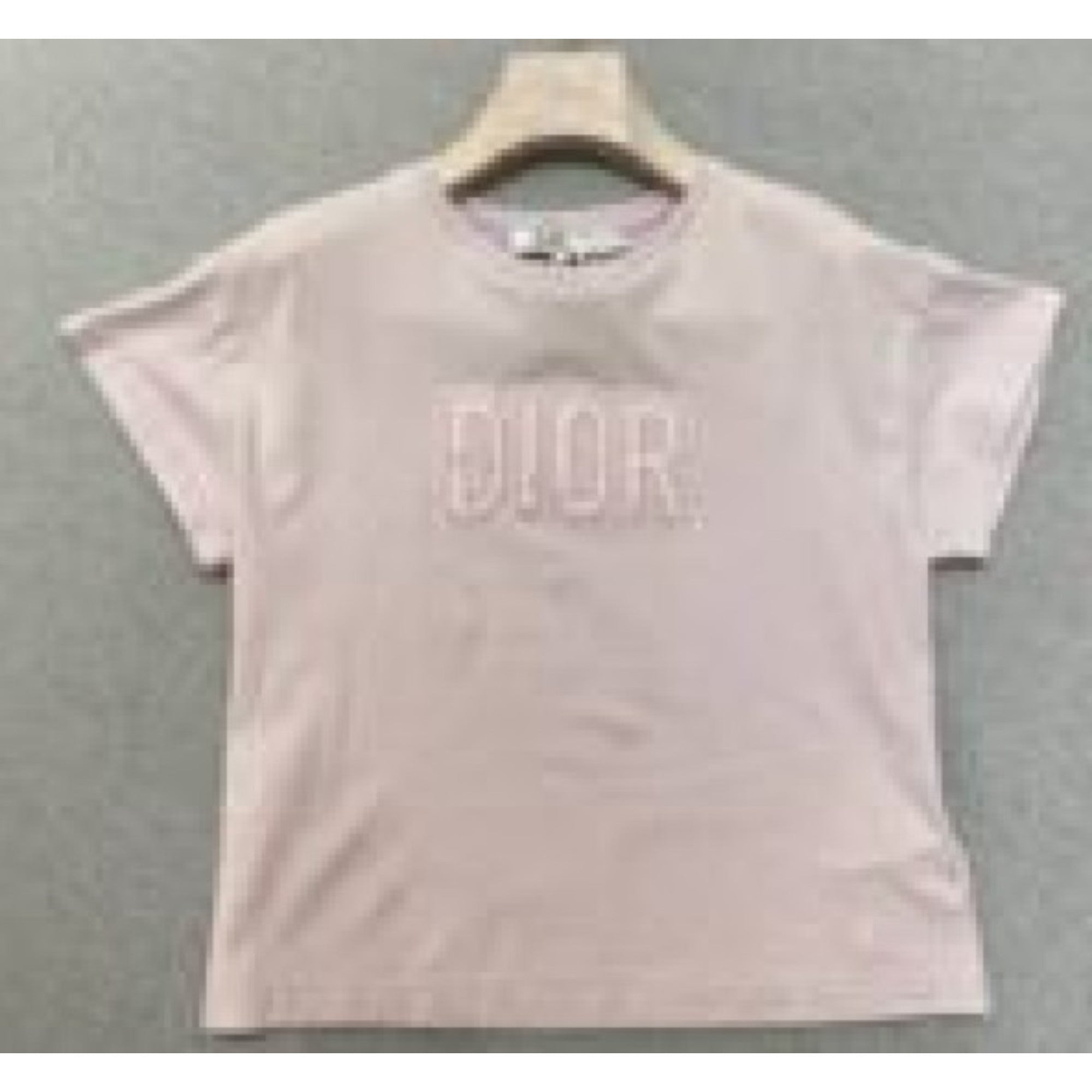디올 로고 티셔츠-연핑크