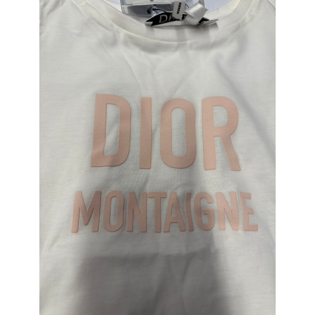 디올 로고 티셔츠-화이트