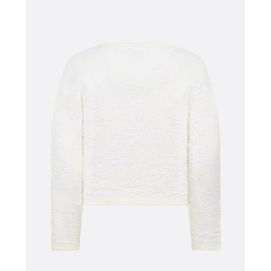 화이트 꽃패턴 카디건