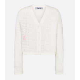 화이트 V넥 카디건