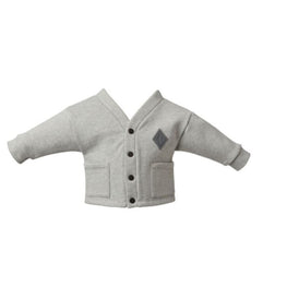 CD로고 포인트 카디건-멜란그레이