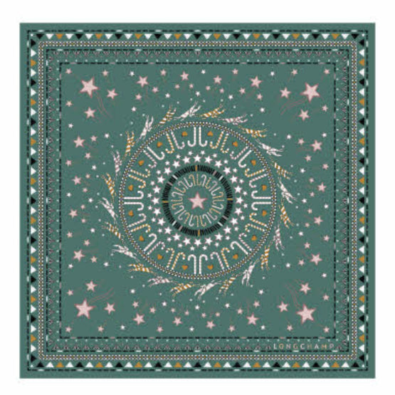 740 Scarves, stoles .../ 50551SOI139 /Silk scarf 50x50 Cypress/