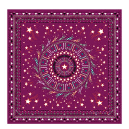 740 Scarves, stoles .../ 50551SOI319 /Silk scarf 50x50 Fuchsia/