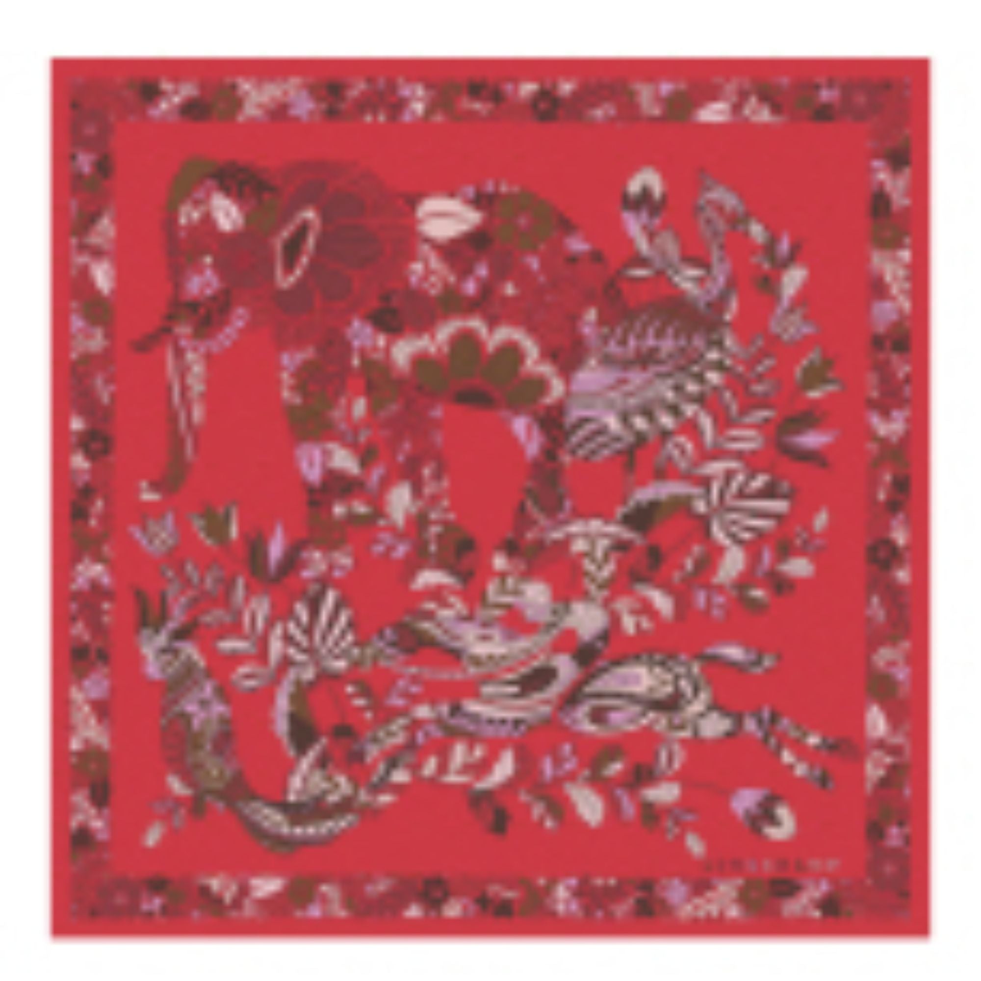 740 Scarves, stoles .../ 50561SOIP56 /Silk scarf 50x50 Red Kiss/