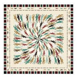 740 Scarves, stoles .../ 50604SOI037 /Silk scarf 70x70 Ecru/