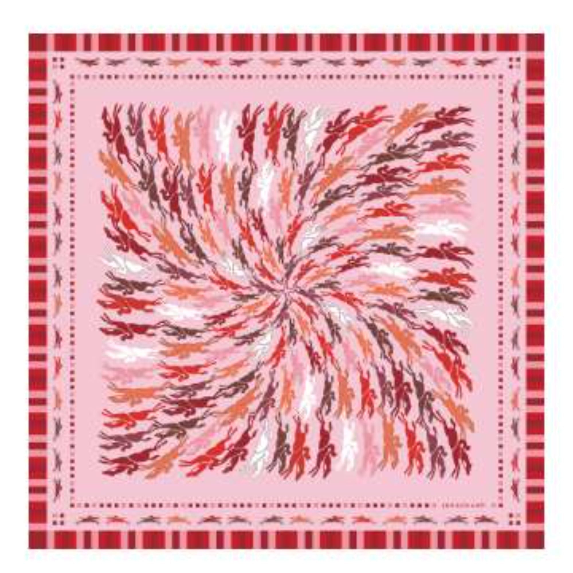 740 Scarves, stoles .../ 50604SOI058 /Silk scarf 70x70 Pink/