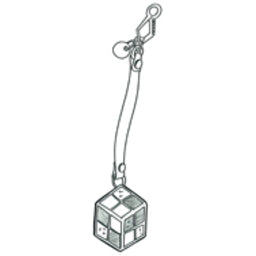 KEY HOLDER - MULTISQUARE-NERO