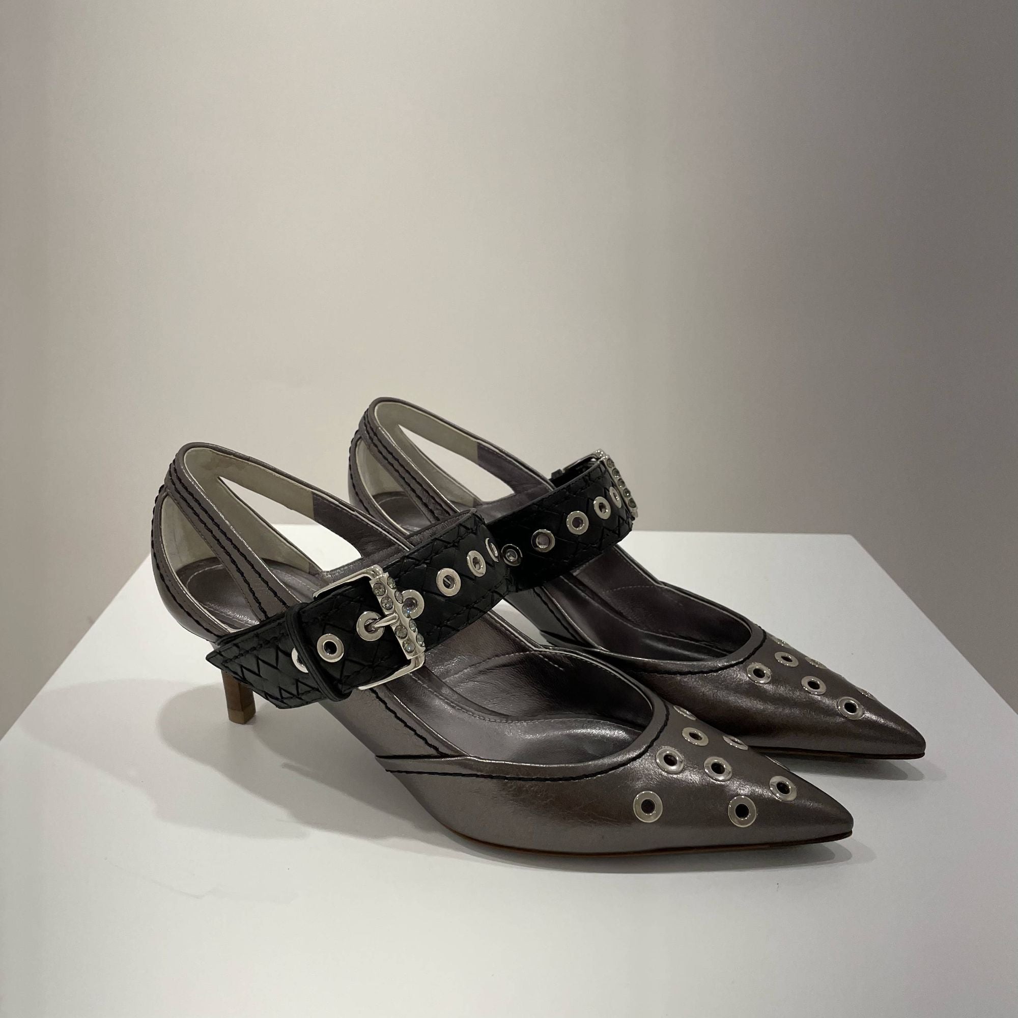 PUMP - ARGENTO ANTIQUE/NERO