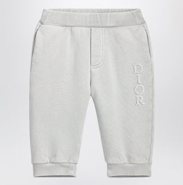 디올 부클 자수 바지-라이트 그레이