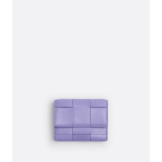 TRI-FOLD ZIP WALLET - WISTERIA-GOLD