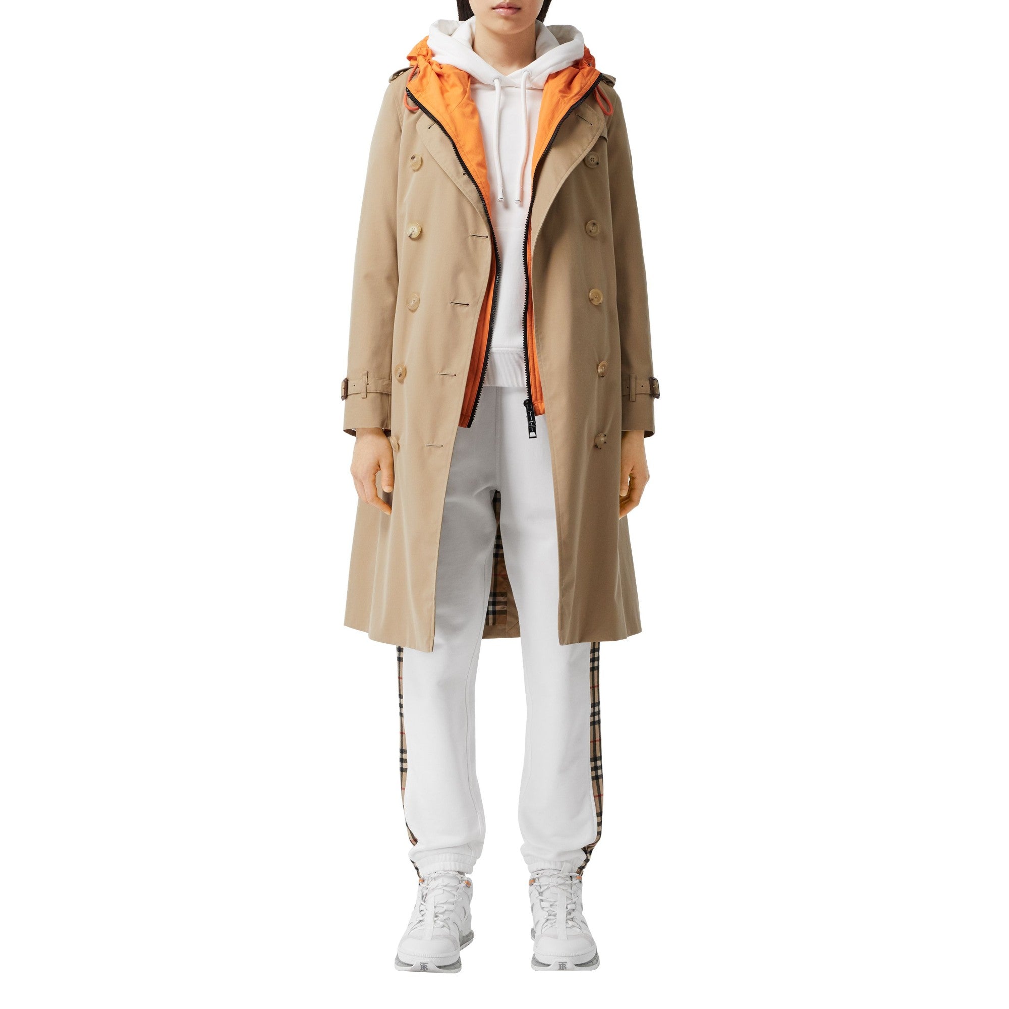 롱 켄징턴 헤리티지 트렌치코트-HONEY