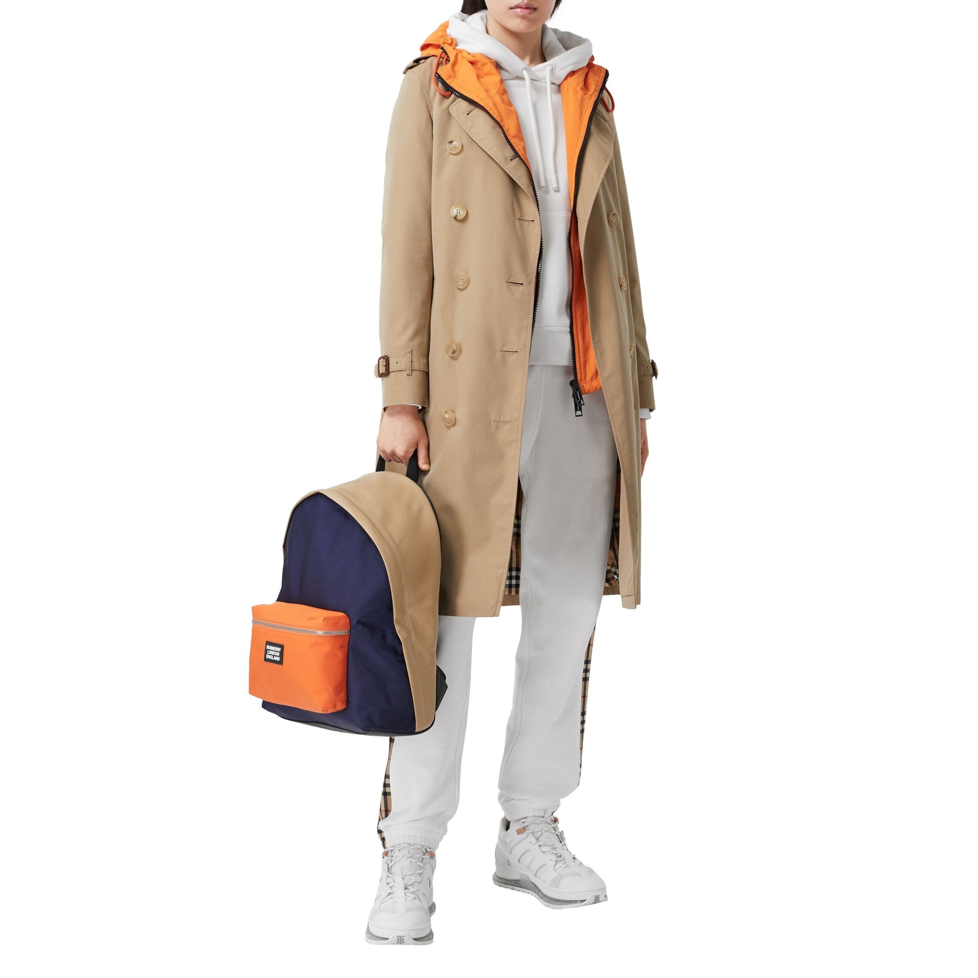 롱 켄징턴 헤리티지 트렌치코트-HONEY