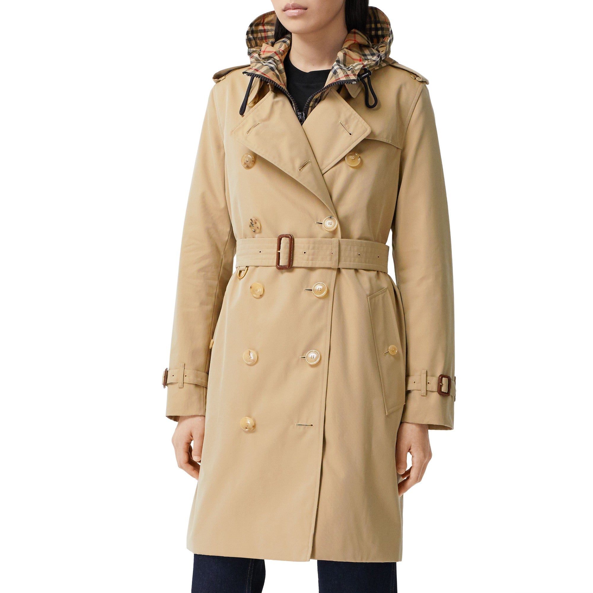 미드 렝스 켄징턴 헤리티지 트렌치코트-HONEY