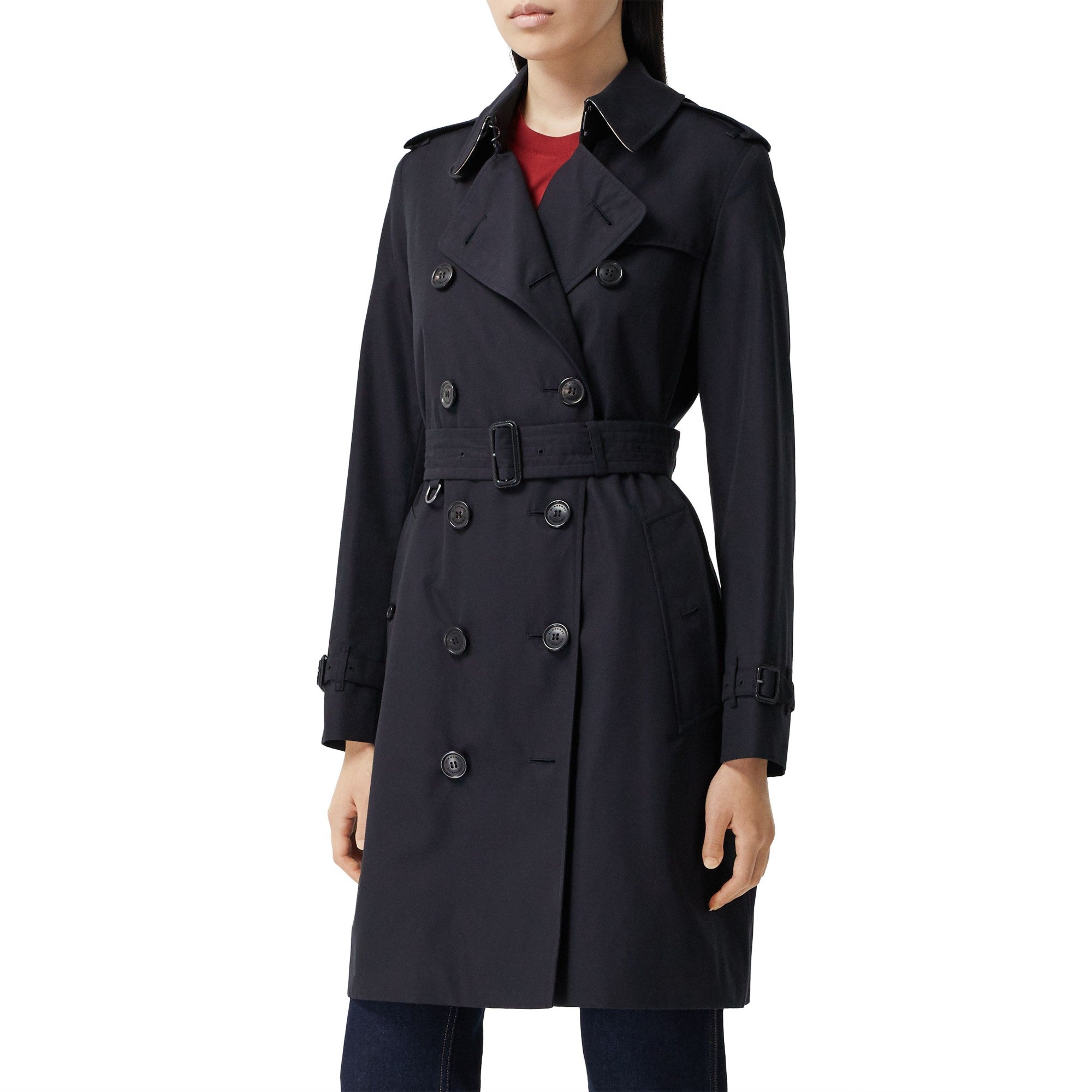 미드 렝스 켄징턴 헤리티지 트렌치코트-MIDNIGHT