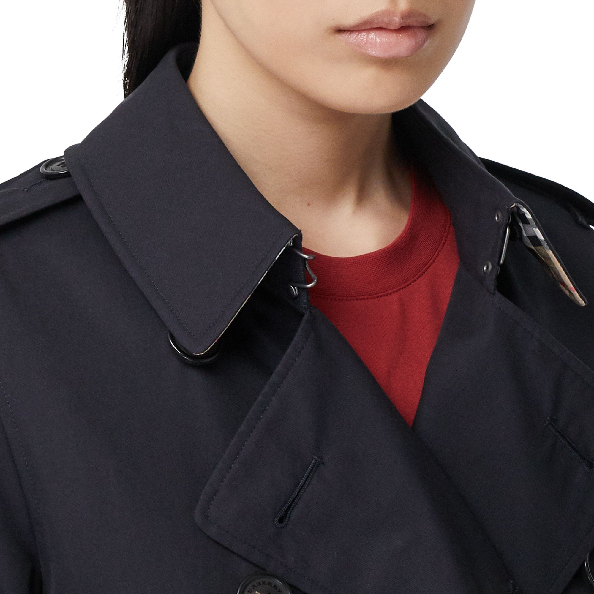 미드 렝스 켄징턴 헤리티지 트렌치코트-MIDNIGHT