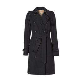 미드 렝스 켄징턴 헤리티지 트렌치코트-MIDNIGHT