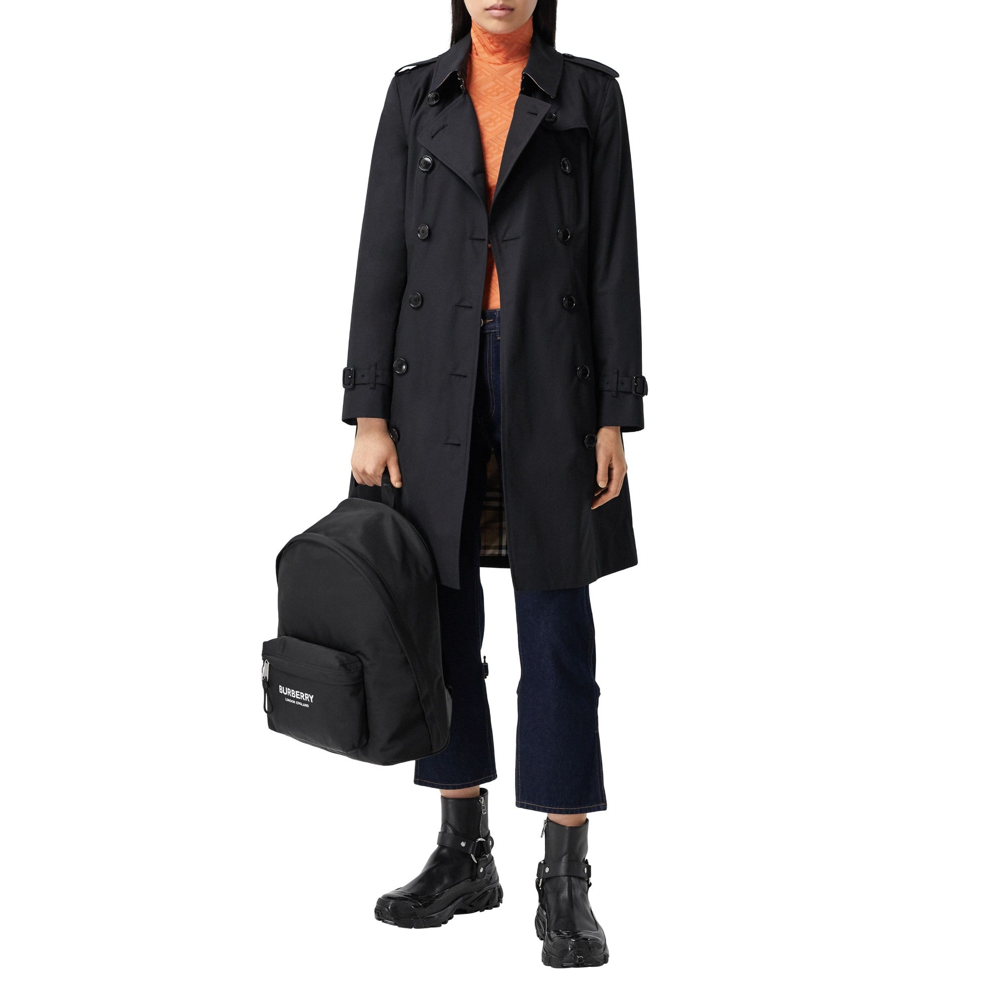 미드 렝스 첼시 헤리티지 트렌치코트-MIDNIGHT