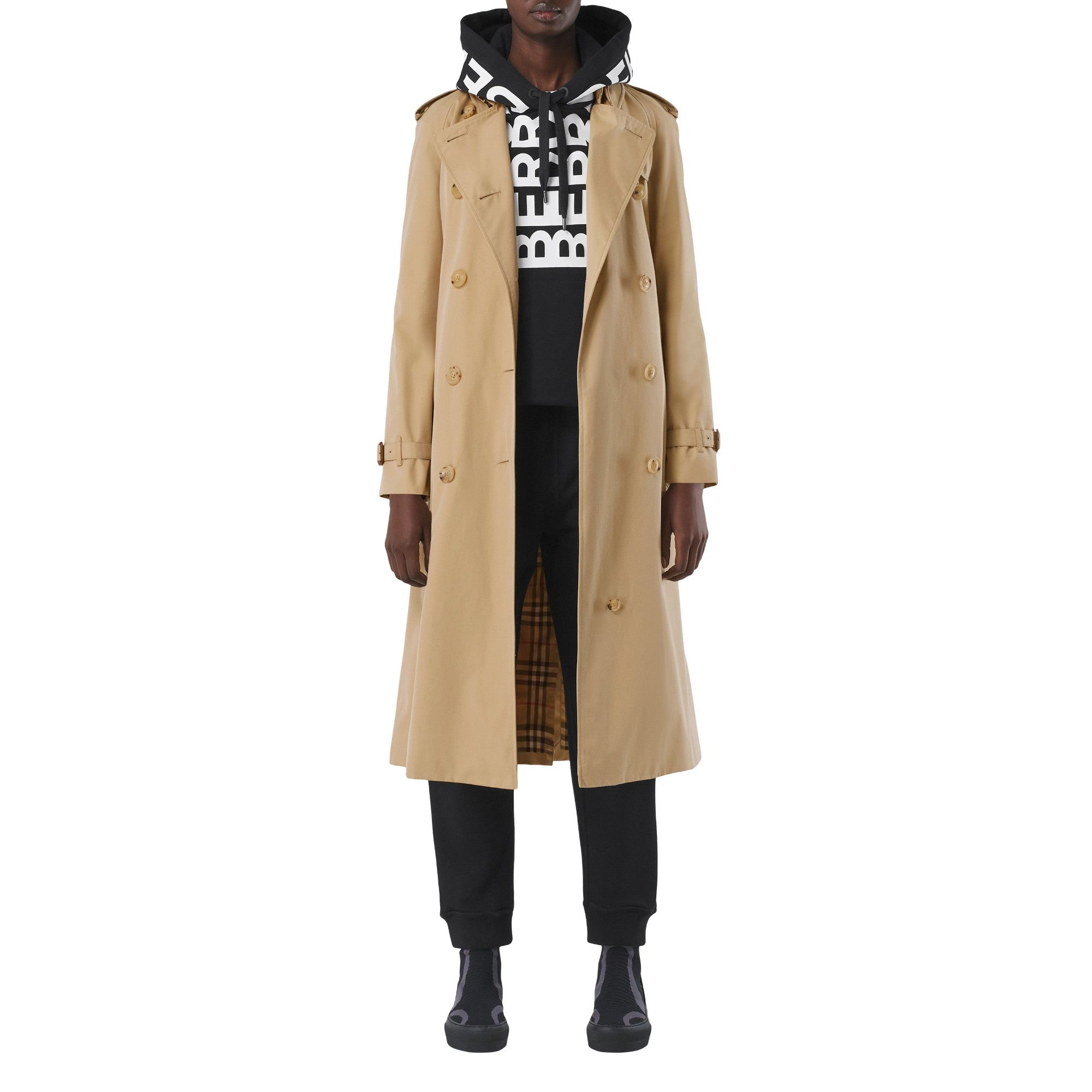 롱 워털루 헤리티지 트렌치코트-HONEY