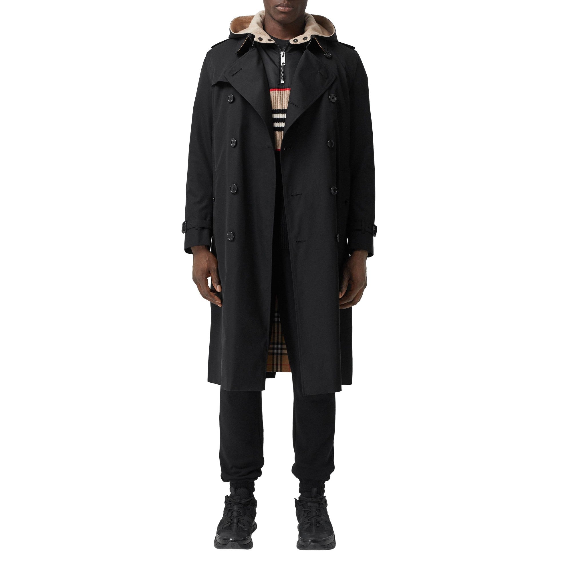 켄징턴 - 롱 헤리티지 트렌치코트-BLACK