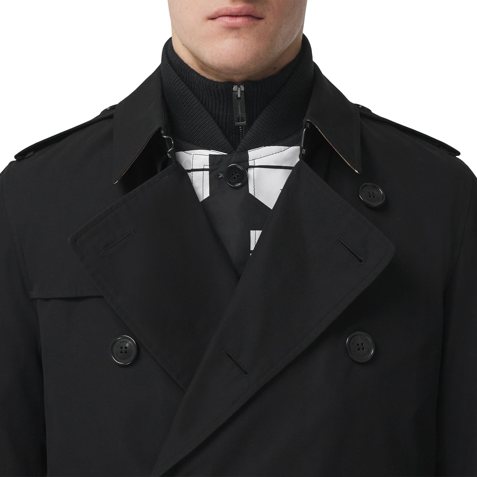 켄징턴 - 롱 헤리티지 트렌치코트-BLACK