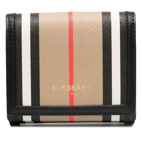 아이콘 스트라이프 디테일의 반 지갑