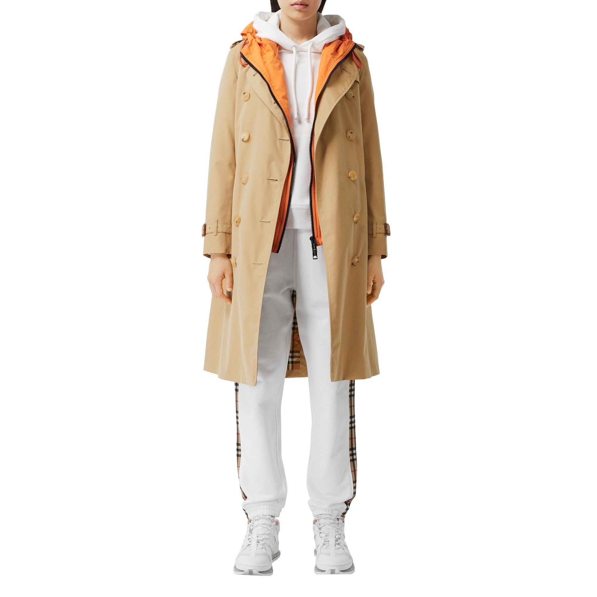 롱 켄징턴 헤리티지 트렌치코트-HONEY