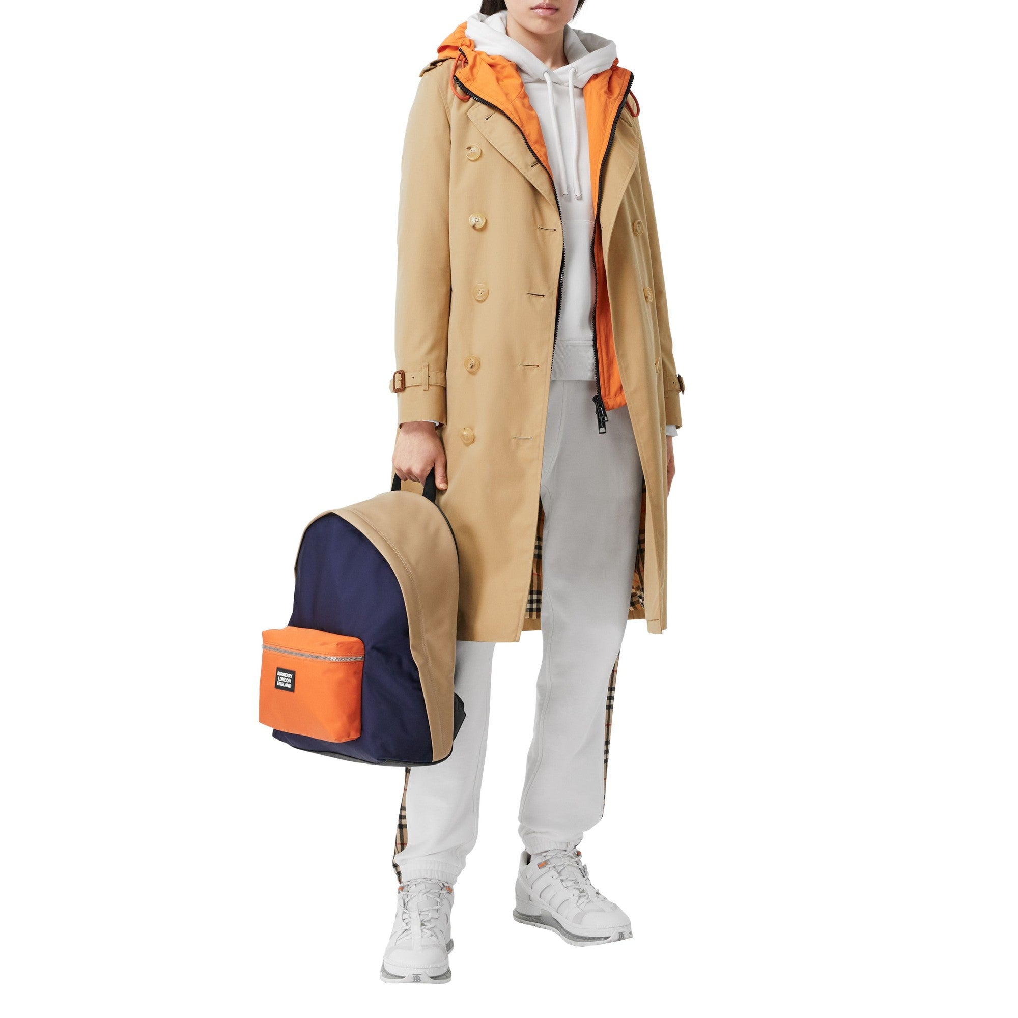 롱 켄징턴 헤리티지 트렌치코트-HONEY