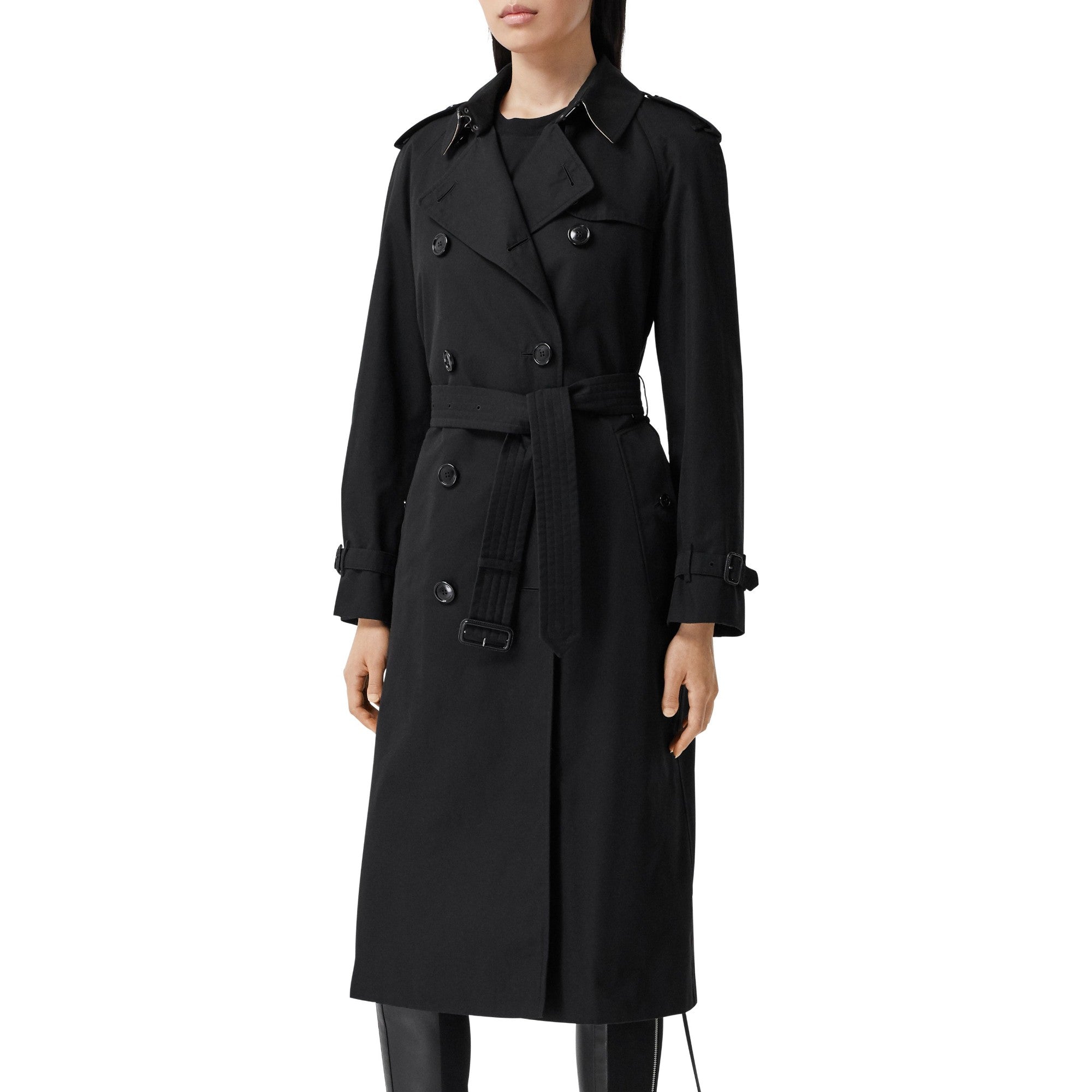 롱 워털루 헤리티지 트렌치코트-BLACK