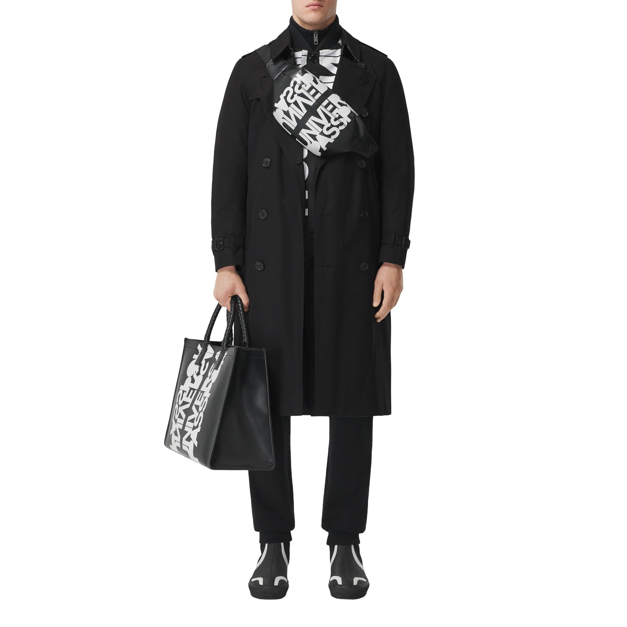 켄징턴 - 롱 헤리티지 트렌치코트-BLACK